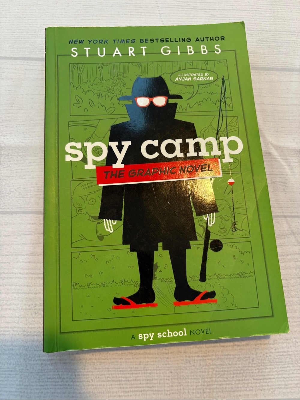 Stuart Gibbs "Spy Camp: The Graphic Novel" - Green Cover